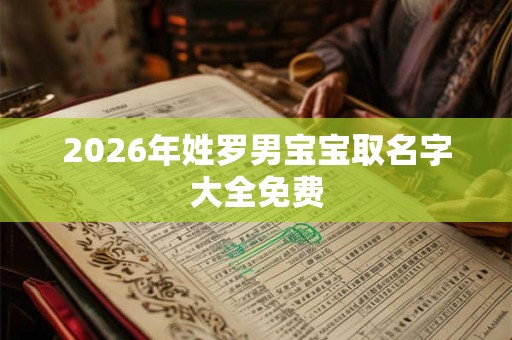 2026年姓罗男宝宝取名字大全免费