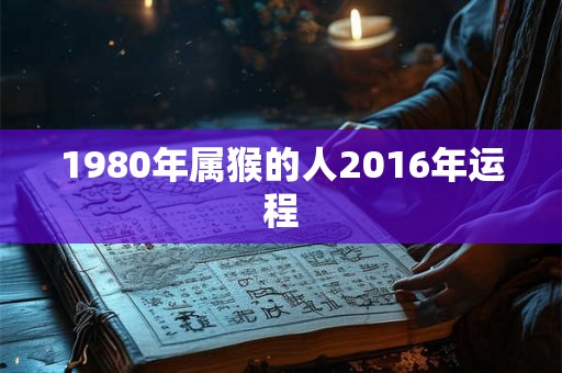 1980年属猴的人2016年运程 1980年属猴的人2016年运程