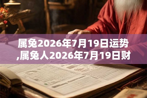 属兔2026年7月19日运势,属兔人2026年7月19日财运,生肖兔2026年7月19日运势