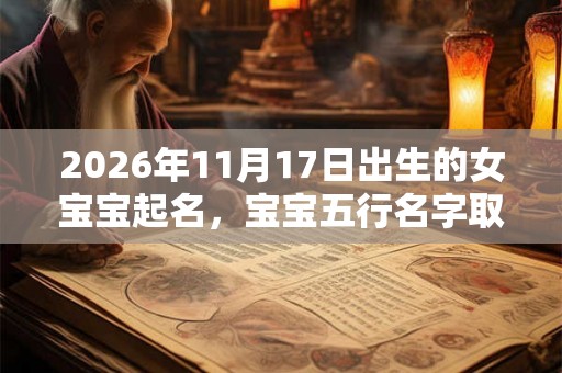 2026年11月17日出生的女宝宝起名，宝宝五行名字取名