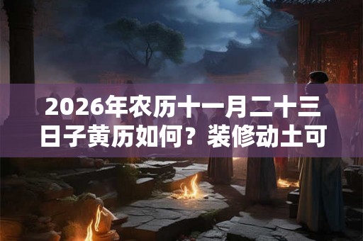2026年农历十一月二十三日子黄历如何？装修动土可以吗？