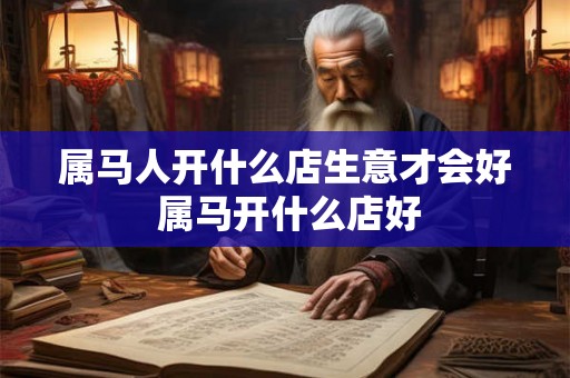 属马人开什么店生意才会好 属马开什么店好 属马人开什么店生意才会好 属马开什么店好