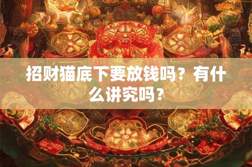 招财猫底下要放钱吗？有什么讲究吗？