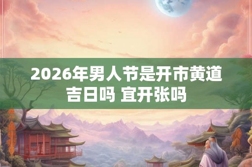 2026年男人节是开市黄道吉日吗 宜开张吗