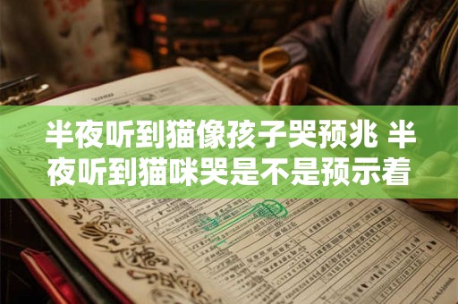半夜听到猫像孩子哭预兆 半夜听到猫咪哭是不是预示着什么