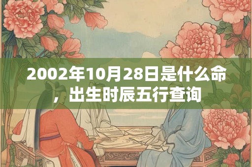 2002年10月28日是什么命，出生时辰五行查询