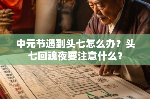 中元节遇到头七怎么办？头七回魂夜要注意什么？