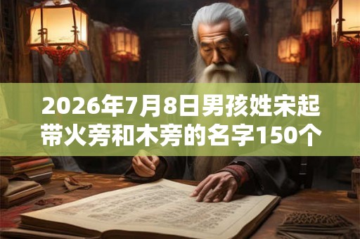 2026年7月8日男孩姓宋起带火旁和木旁的名字150个好名