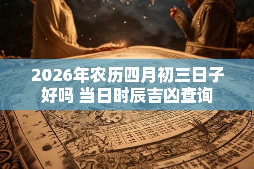 2026年农历四月初三日子好吗 当日时辰吉凶查询