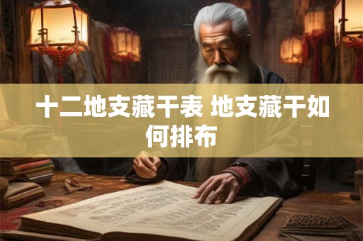 十二地支藏干表 地支藏干如何排布