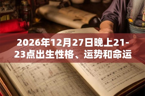 2026年12月27日晚上21-23点出生性格、运势和命运
