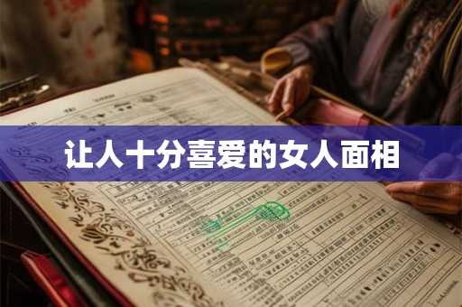 让人十分喜爱的女人面相