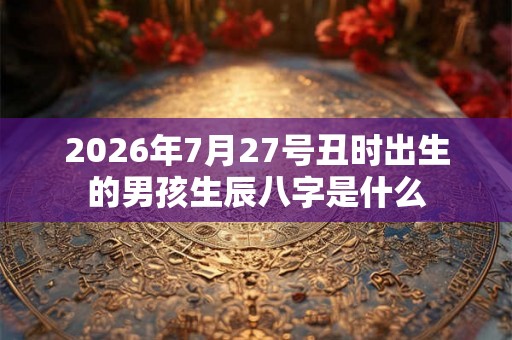 2026年7月27号丑时出生的男孩生辰八字是什么