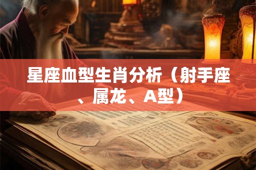 星座血型生肖分析（射手座、属龙、A型）