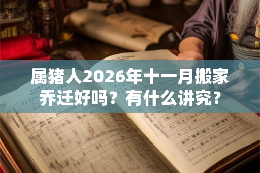 属猪人2026年十一月搬家乔迁好吗?有什么讲究? 属猪人2026年十一月搬家乔迁好吗?有什么讲究?