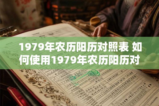 1979年农历阳历对照表 如何使用1979年农历阳历对照表