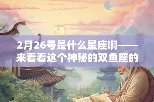 2月26号是什么星座啊——来看看这个神秘的双鱼座的命运吧！