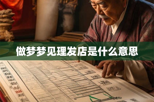 做梦梦见理发店是什么意思