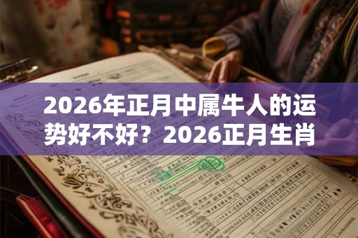 2026年正月中属牛人的运势好不好？2026正月生肖牛运势解析