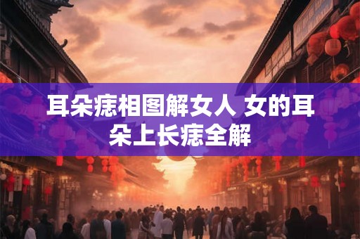 耳朵痣相图解女人 女的耳朵上长痣全解