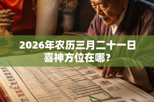 2026年农历三月二十一日喜神方位在哪? 2026年农历三月二十一日喜神方位在哪?