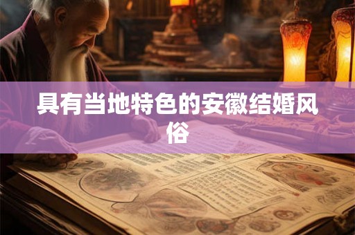 具有当地特色的安徽结婚风俗