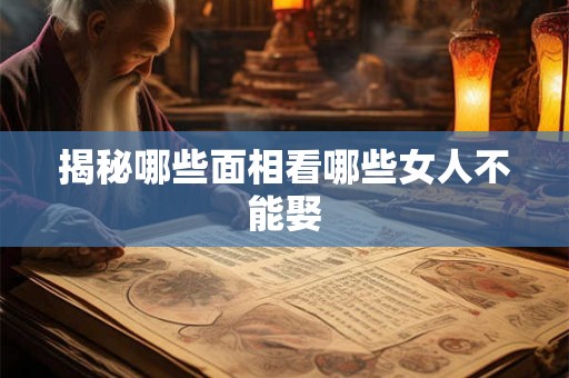 揭秘哪些面相看哪些女人不能娶