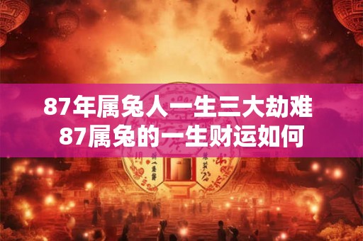 87年属兔人一生三大劫难 87属兔的一生财运如何