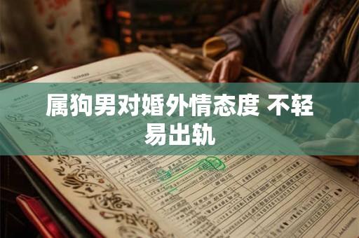 属狗男对婚外情态度 不轻易出轨 属狗男对婚外情态度 不轻易出轨