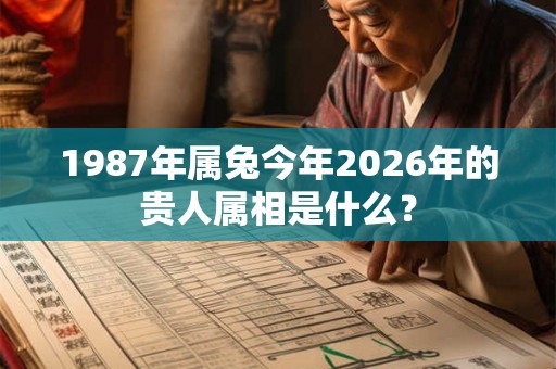 1987年属兔今年2026年的贵人属相是什么？