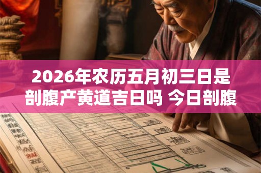 2026年农历五月初三日是剖腹产黄道吉日吗 今日剖腹产好吗