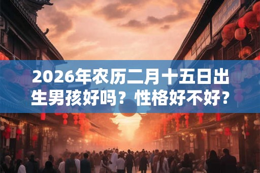 2026年农历二月十五日出生男孩好吗？性格好不好？