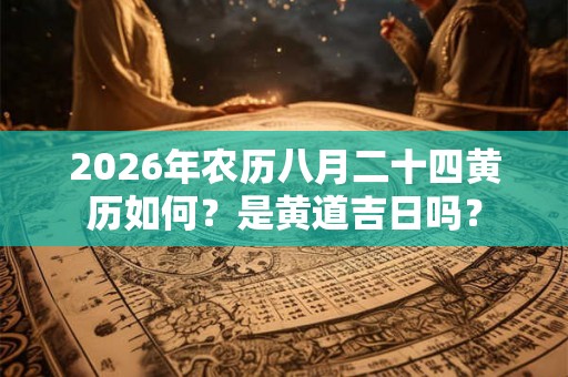 2026年农历八月二十四黄历如何？是黄道吉日吗？