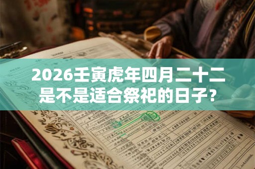 2026壬寅虎年四月二十二是不是适合祭祀的日子？