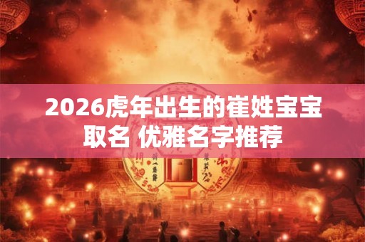 2026虎年出生的崔姓宝宝取名 优雅名字推荐