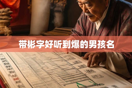 带彬字好听到爆的男孩名