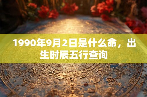 1990年9月2日是什么命,出生时辰五行查询 1990年9月2日是什么命,出生时辰五行查询