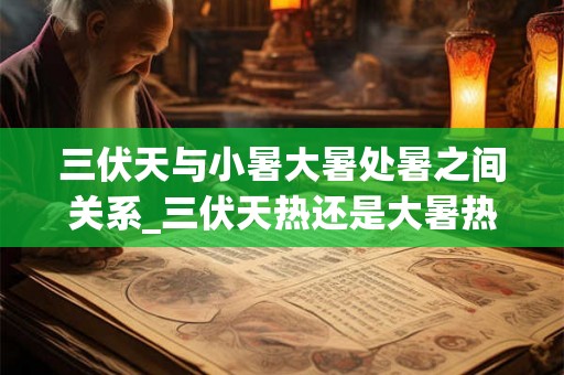 三伏天与小暑大暑处暑之间关系_三伏天热还是大暑热