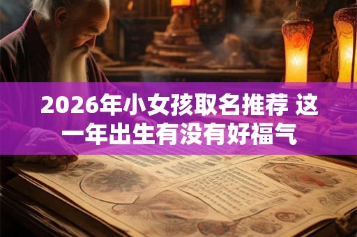 2026年小女孩取名推荐 这一年出生有没有好福气