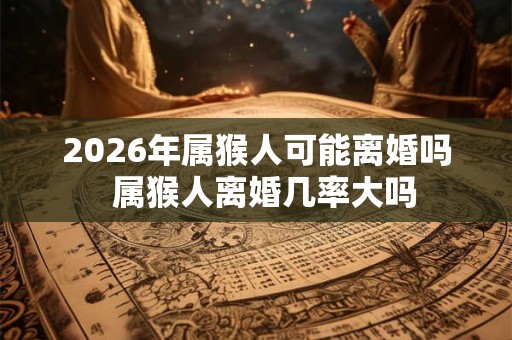 2026年属猴人可能离婚吗  属猴人离婚几率大吗