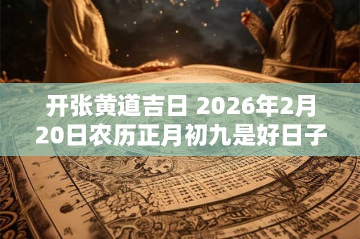 开张黄道吉日 2026年2月20日农历正月初九是好日子吗