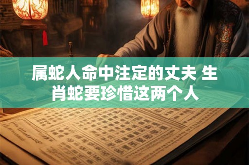 属蛇人命中注定的丈夫 生肖蛇要珍惜这两个人