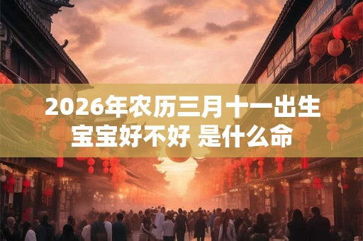 2026年农历三月十一出生宝宝好不好 是什么命