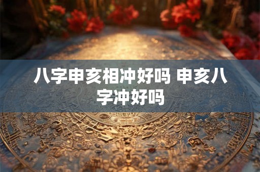 八字申亥相冲好吗 申亥八字冲好吗