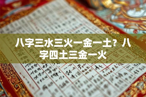 八字三水三火一金一土？八字四土三金一火