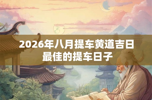 2026年八月提车黄道吉日 最佳的提车日子