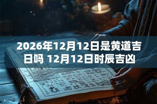2026年12月12日是黄道吉日吗 12月12日时辰吉凶