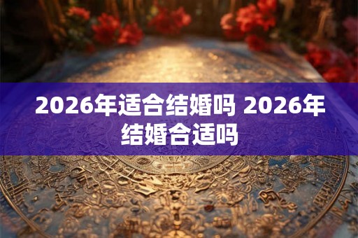 2026年适合结婚吗 2026年结婚合适吗