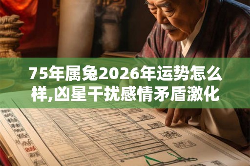 75年属兔2026年运势怎么样,凶星干扰感情矛盾激化