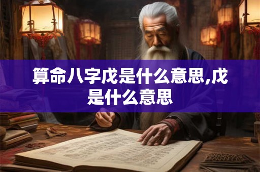 算命八字戊是什么意思,戊是什么意思 算命八字戊是什么意思,戊是什么意思